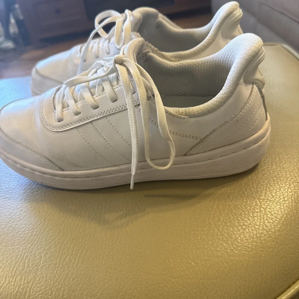 Orthofeet Wander 81104 Women 8.5 Medium White Leather Hands Free Walking Shoes